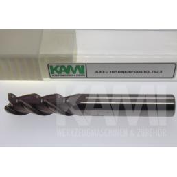 Alu-Schaftfräser 3 Schneiden A30-D10R0ap30F0S10L75Z3