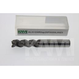 Alu-Schaftfräser 3 Schneiden ALH+D8R0ap20F0S8L60Z3