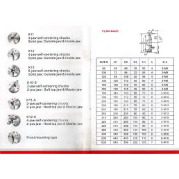 lathe chuck 3-B precision lathe chuck D=160, cast iron, seperatee jaws