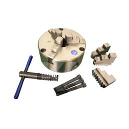 3-B Präzisionsdrehfutter D=200, DIN6350, Guss, einteilige Backen, frontgebohrt