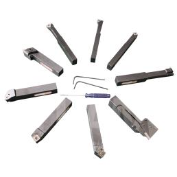 clamped turning tool set 1 2 mm with insert system 9- pieces