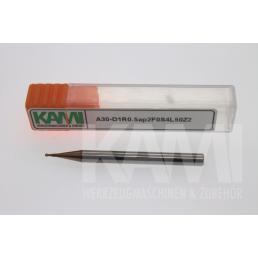 Alu-Vollradiusfräser 2 Schneiden A30-D1R0,5ap2F0S4L50Z2