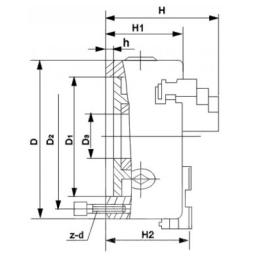 Drehfutter Kombinationsspannfutter K 62325