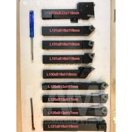 Drehstahlset  16 mm mit Wendeplattensystem 9 teilig