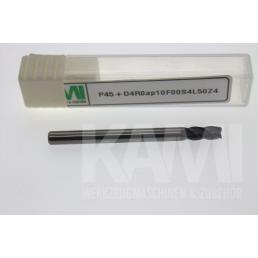 Schaftfräser 4 Schneiden P45+D4R0ap10F0S4L50Z4