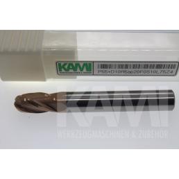 Vollradiusfräser 4 Schneiden P55+D10R5ap20F0S10L75Z4